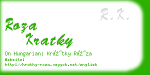 roza kratky business card